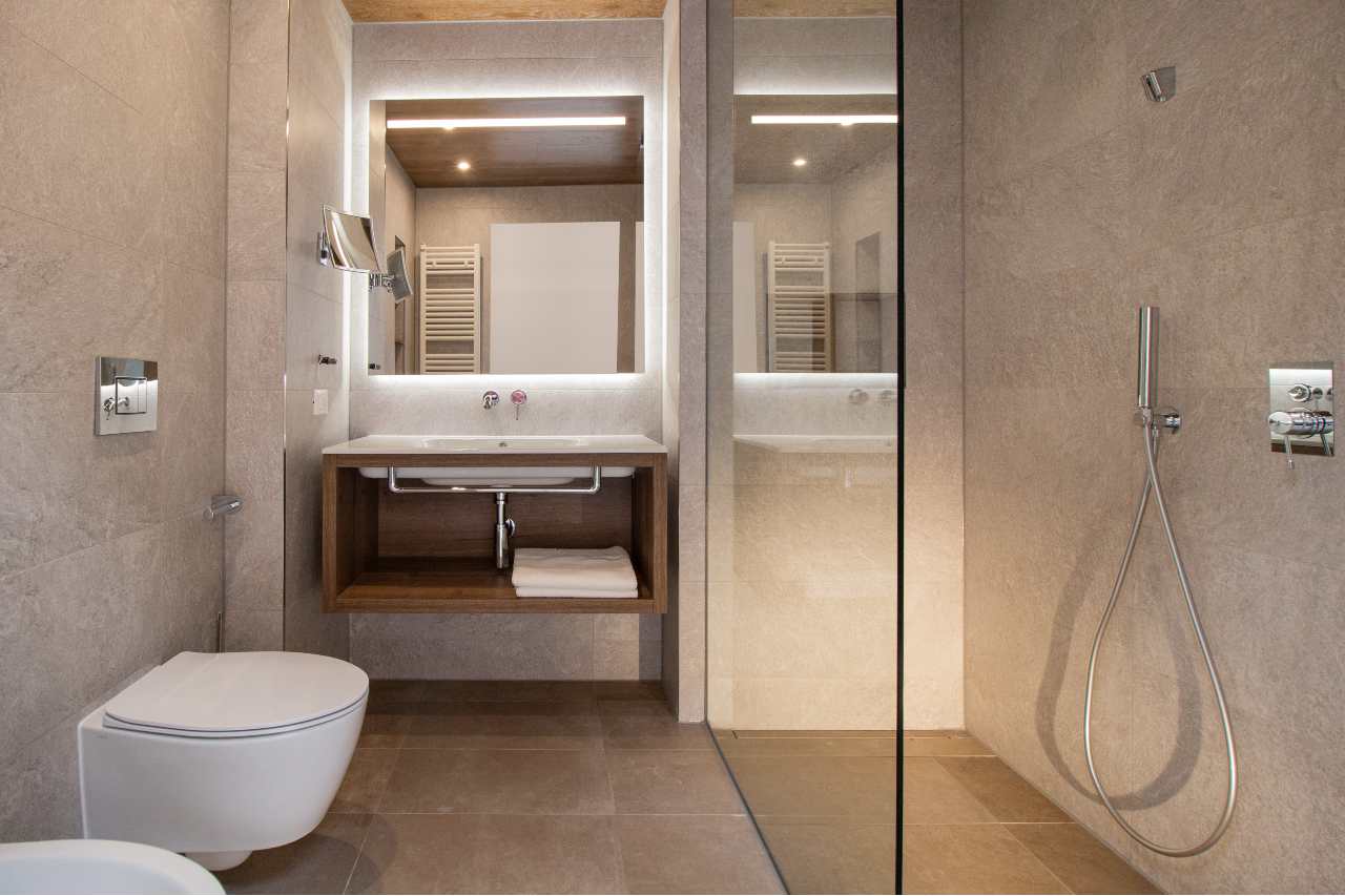 Salles de bain préfabriquées pour l’Hôtel des Alpes de Courmayeur